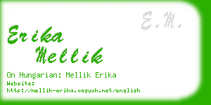 erika mellik business card